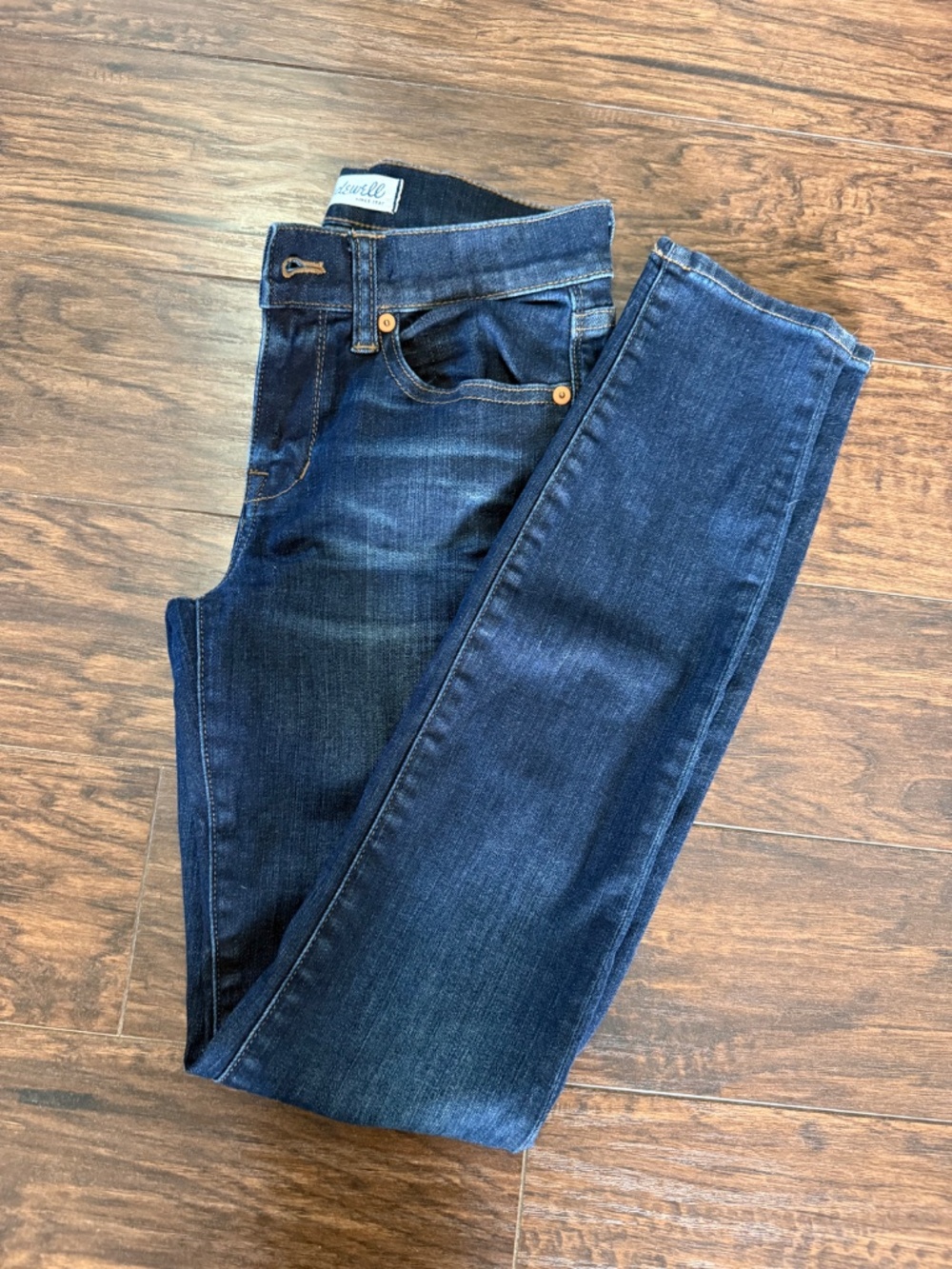 Madewell Skinny Skinny Jeans Size 24 Dark Wash Mid Rise Denim - Picture 3 of 12